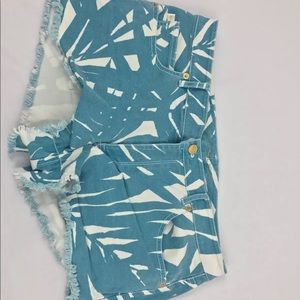 Michael Kors Denim Blue  cut off shorts Sz 8.